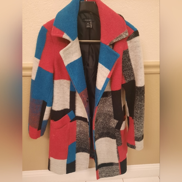 Multi Color Wool blend Coat - Picture 1 of 8